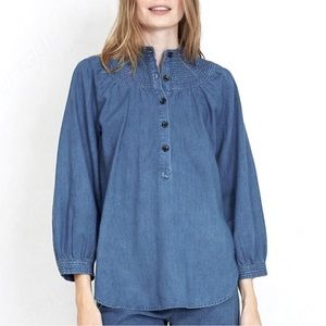 APIECE APART Denim Henley Shirt